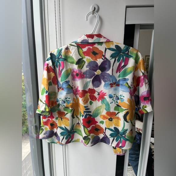 COLOURFUL FLORAL BUTTON UP SHIRT - Picture 2 of 4